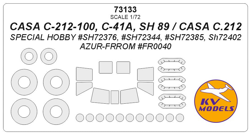 KV Models KV73133 1:72 CASA C-212-100, C-41A, SH 89 / CASA C.212