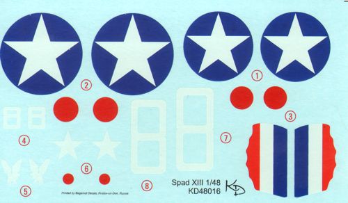 KV Models KVD48016 1:48 Spad XIII America 8