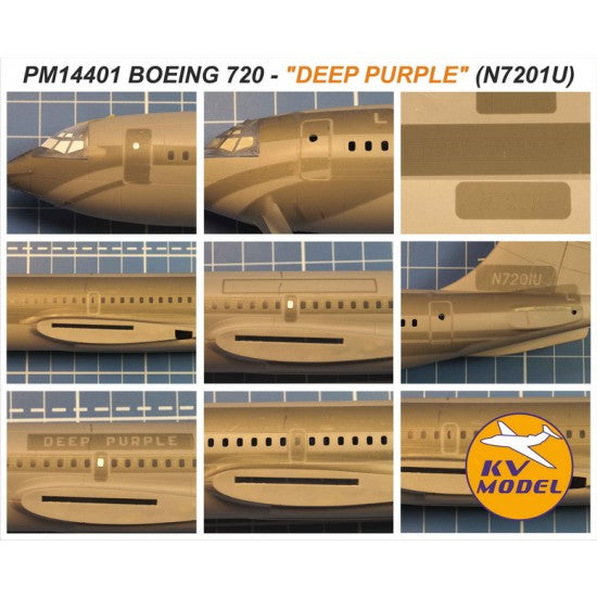 KV Models KVPM14401PM 1:144 Boeing 720 "DEEP PURPLE"