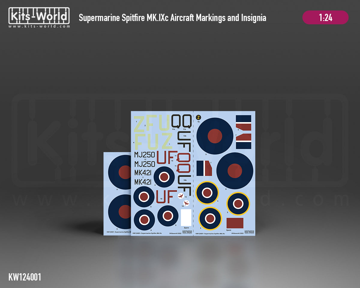 Kits-World KW124001 1:24 Supermarine Spitfire Mk.IXc, MK421/FU-Z, No. 453