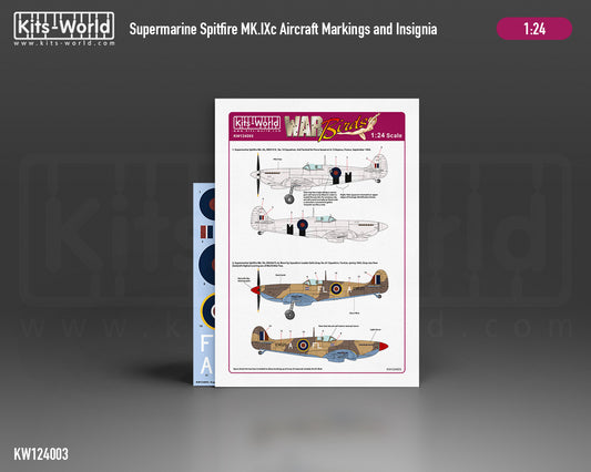 Kits-World KW124003 Spitfire Mk.IXc MK915 No. 16 Sqn Decals 1:24