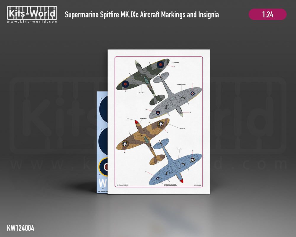 Kits-World KW124004 Spitfire Mk.IXc MH358 YT-JAS Decals 1:24