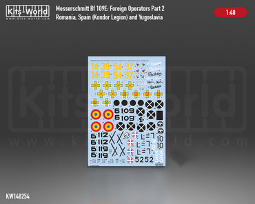 Kits-World KW148254 1:48 Messerschmitt Bf-109E Foreign Operators Part Two 11