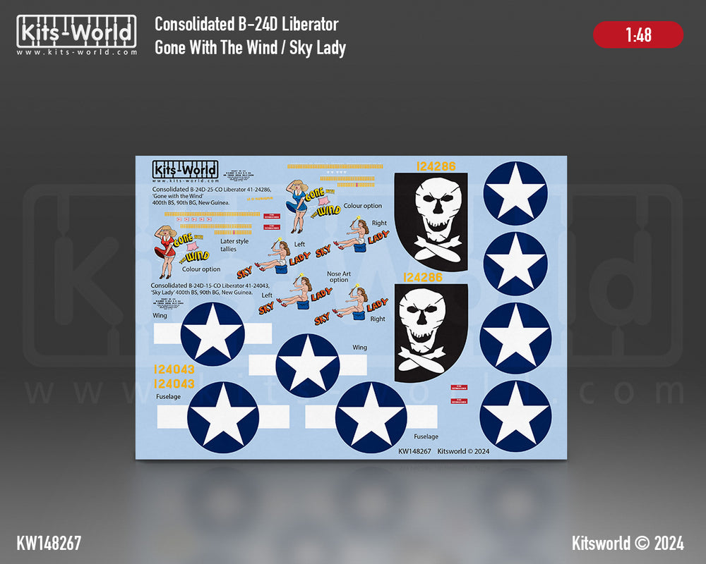 Kits-World KW148267 B-24D Gone with the Wind 400th BS 1:48