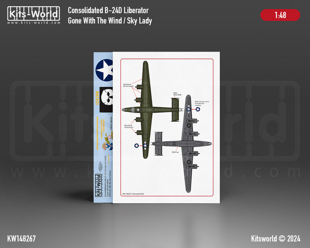 Kits-World KW148267 B-24D Gone with the Wind 400th BS 1:48