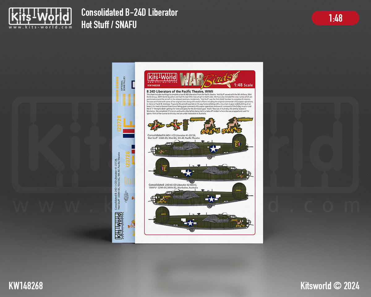 Kits-World KW148268 B-24D Liberator Hot Stuff 330th BS 9th AF 1:48