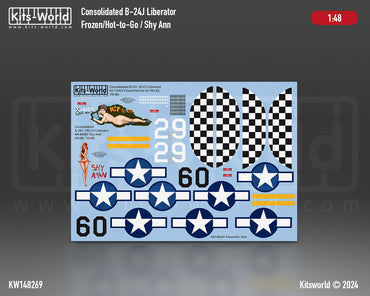 Kits-World KW148269 B-24J Liberator Frozen/Hot-to-Go 7th BG 1:48