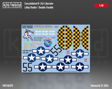 Kits-World KW148270 B-24J Liberator Libby Raider 868th BS 1:48