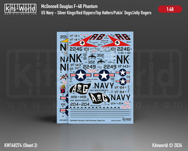 Kits-World KW148274 F-4B Phantom VF-92 Silver Kings USS Enterprise 1:48