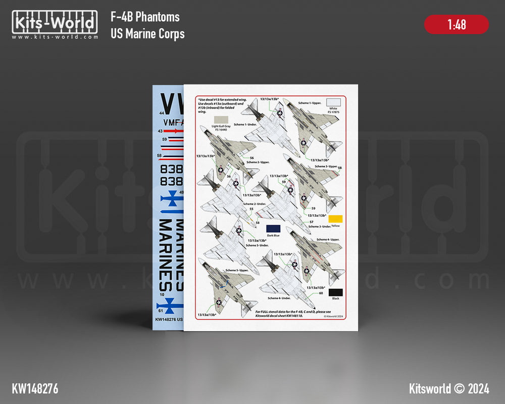 Kits-World KW148276 F-4B Phantom VMFA-542 Bengals Chu Lai 1:48