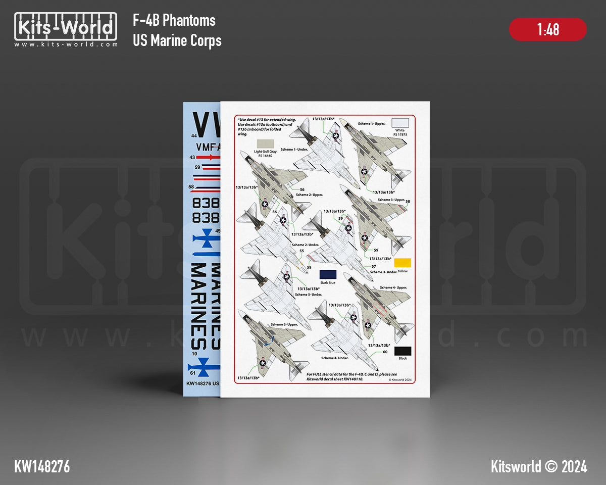 Kits-World KW148276 F-4B Phantom VMFA-542 Bengals Chu Lai 1:48