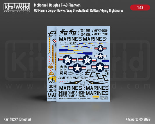Kits-World KW148277 F-4B Phantom VMFAT-201 Hawks Cherry Point 1:48