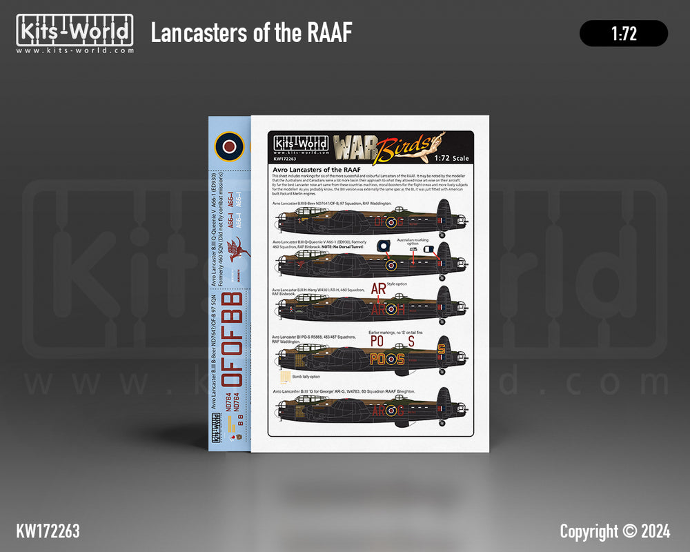 Kits-World KW172263 Avro Lancaster B.III B-Beer 97 Sqn 1:72