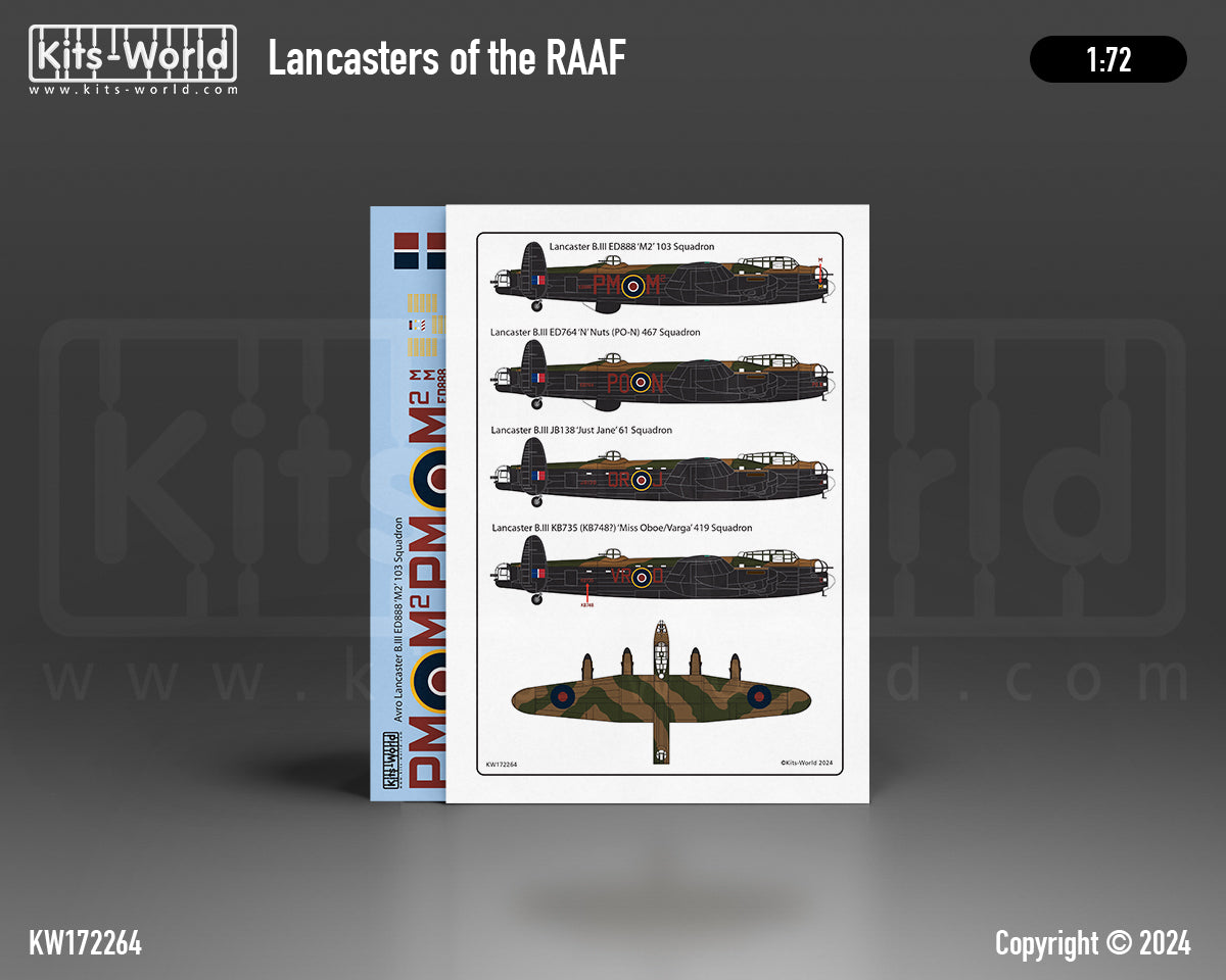 Kits-World KW172264 1:72 Avro Lancaster B.III ED888 'M2' 103 Squadron