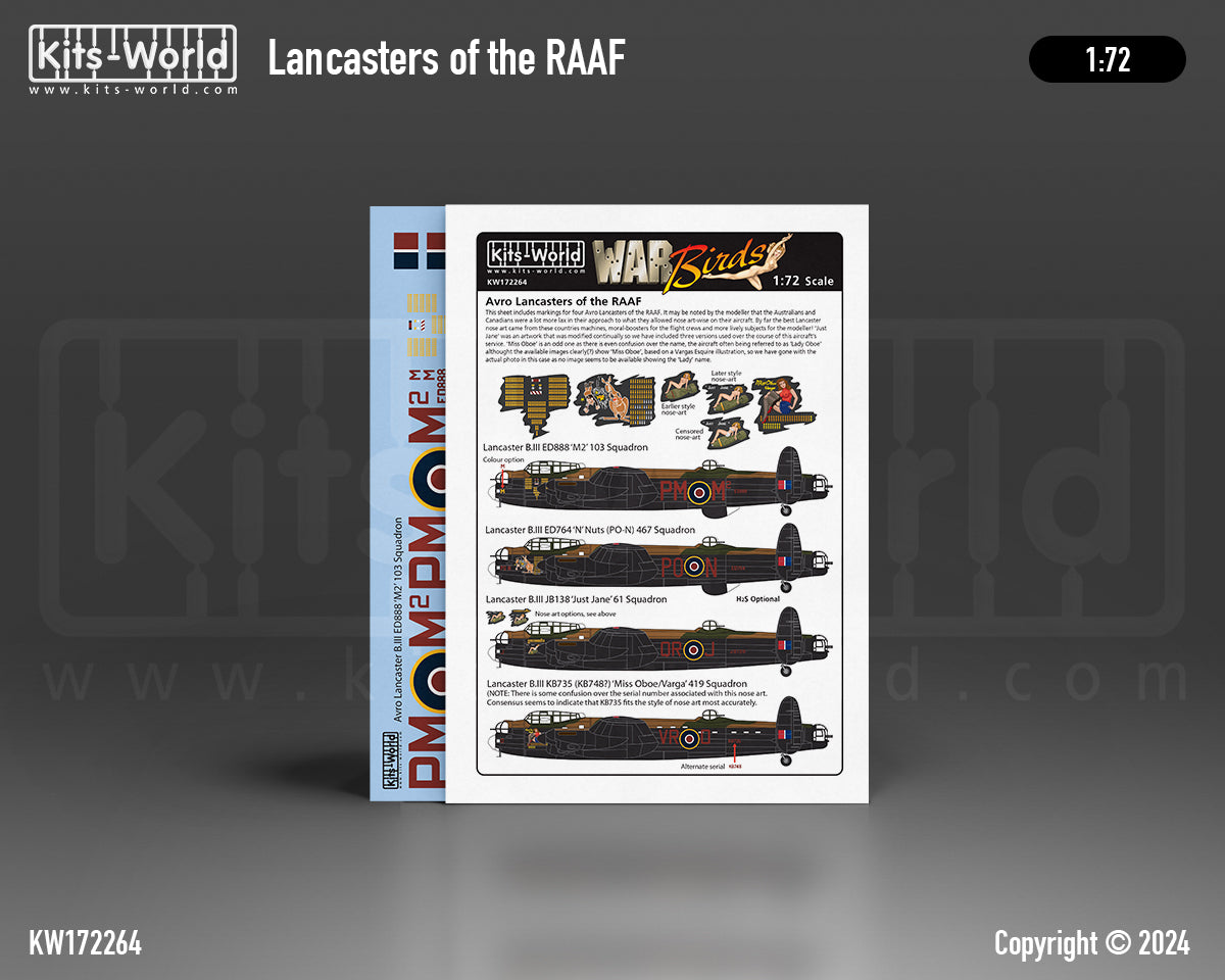 Kits-World KW172264 1:72 Avro Lancaster B.III ED888 'M2' 103 Squadron