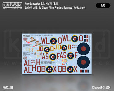 Kits-World KW172265 1:72 Avro Lancaster B.X KB895 'Lady Orchid' 434 Squadron
