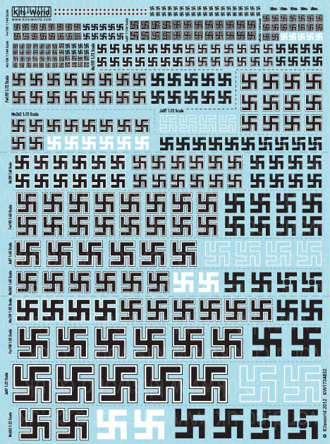Kits-World KW1724832 Luftwaffe/German Swastikas Multi-Scale 1:72