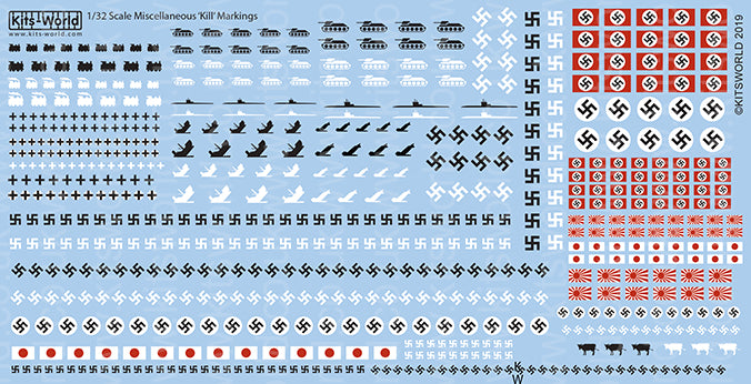 Kits-World KW132141 Various Generic Kill Markings Decals 1:32
