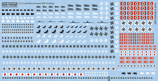 Kits-World KW132141 Various Generic Kill Markings Decals 1:32
