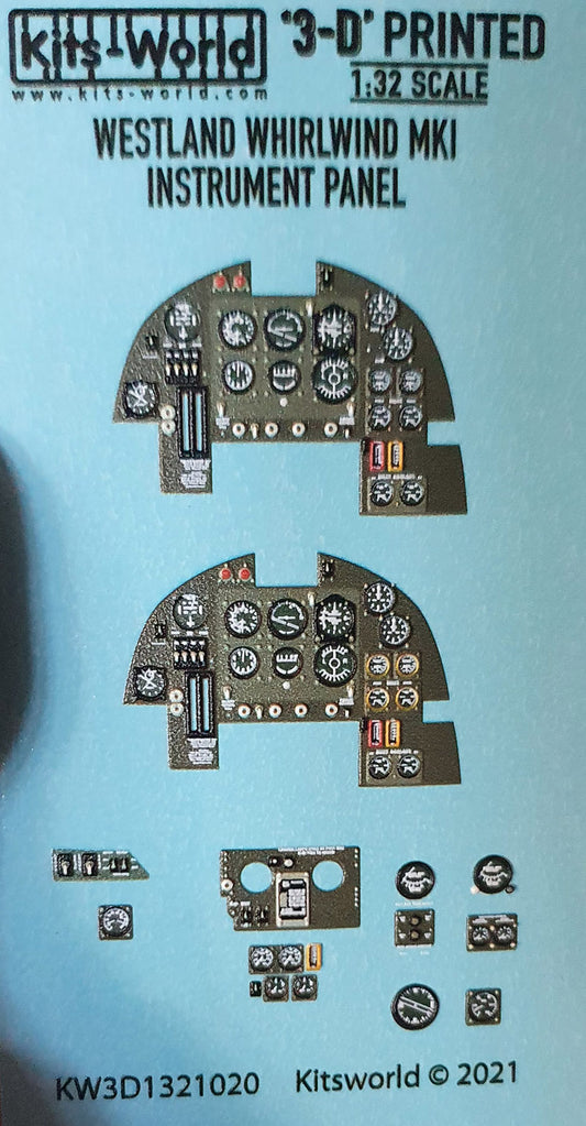 Kits-World KW3D1321020 1:32 Westland Whirlwind F Mk.I 3D instrument panel