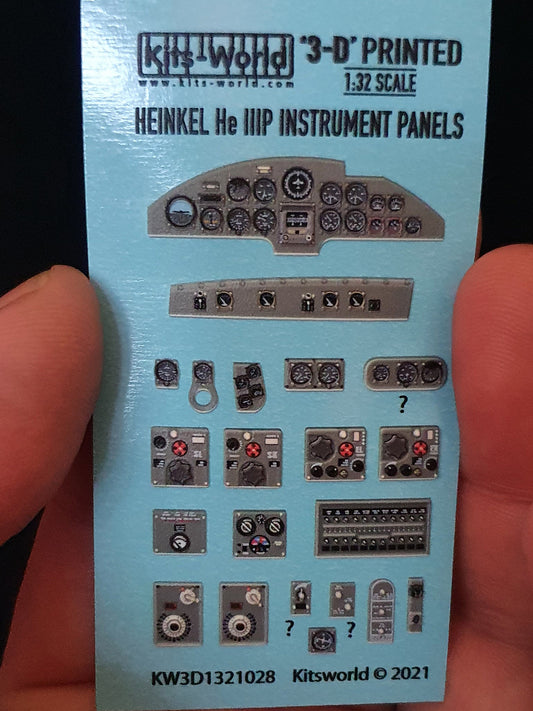 Kits-World KW3D1321028 1:32 Heinkel He-111P-1 3D Full colour Instrument Panel