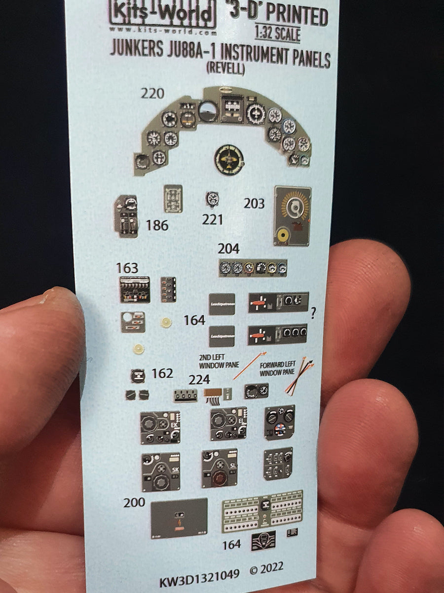 Kits-World KW3D1321049 1:32 Junkers Ju-88A-1 Full colour Instrument Panel