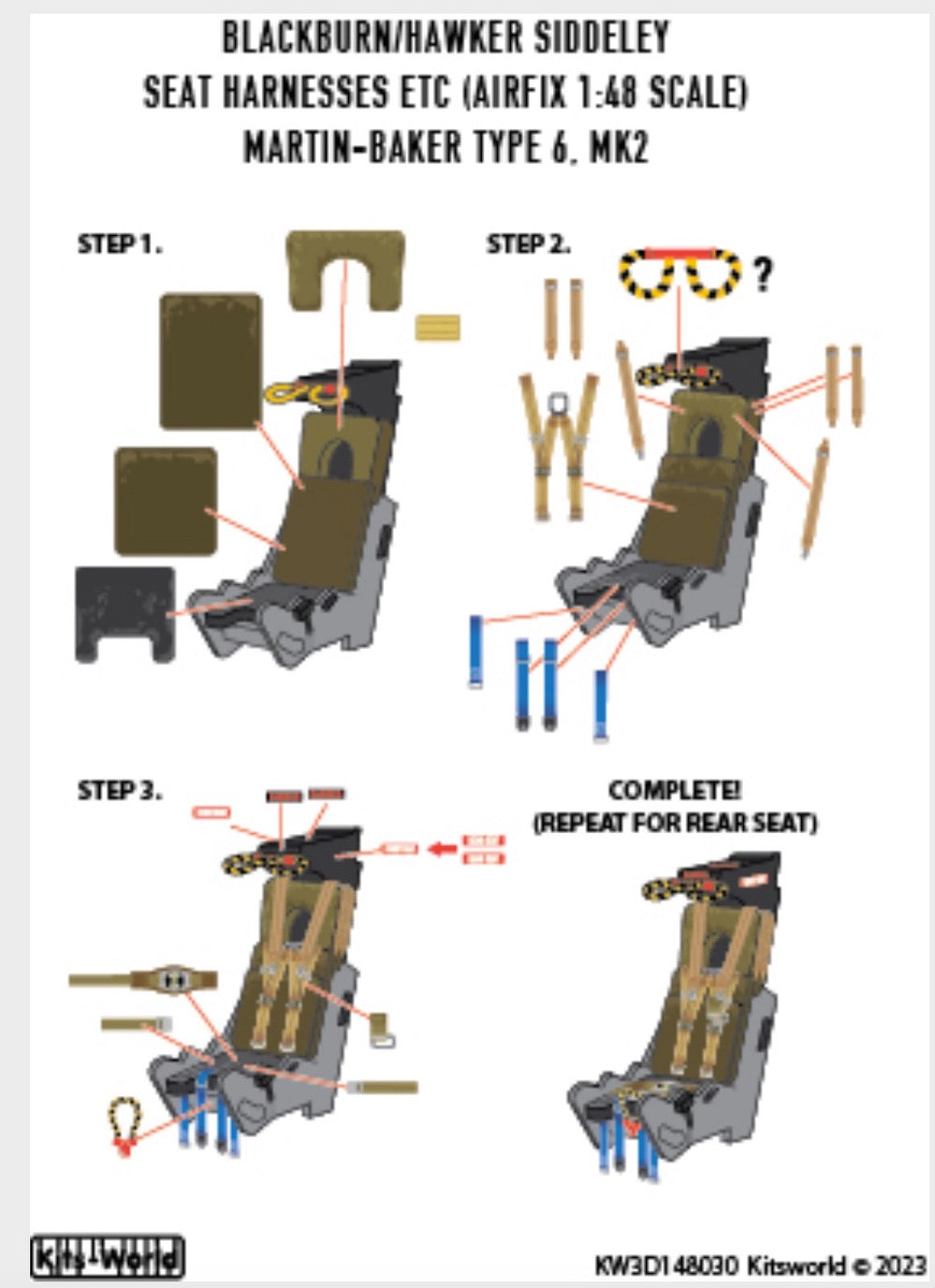 Kits-World KW3D148030 Buccaneer S.2C/D MB Type 6 Ejection Seat 1:48