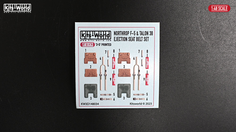 Kits-World KW3D148034 Northrop F-5/T-38 3D Seat Harness 1:48