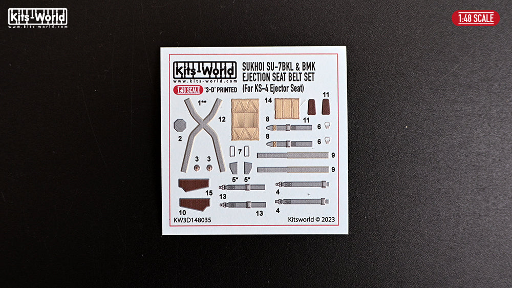Kits-World KW3D148035 1:48 Sukhoi Su-7 3D full colour Seat Harness