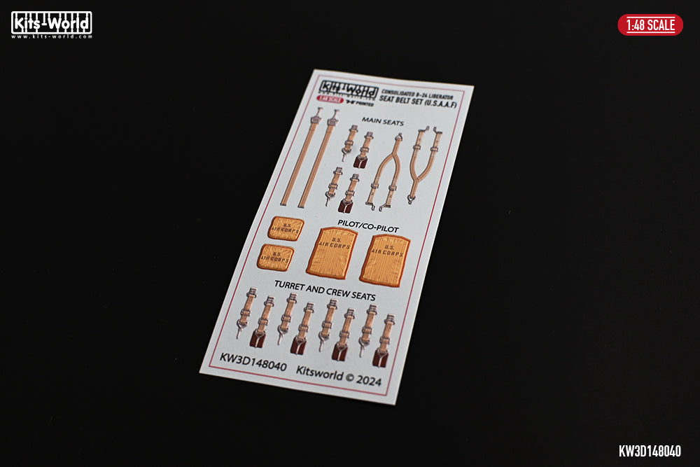 Kits-World KW3D148040 1:48 Consolidated B-24D Liberator Seat Belt Set