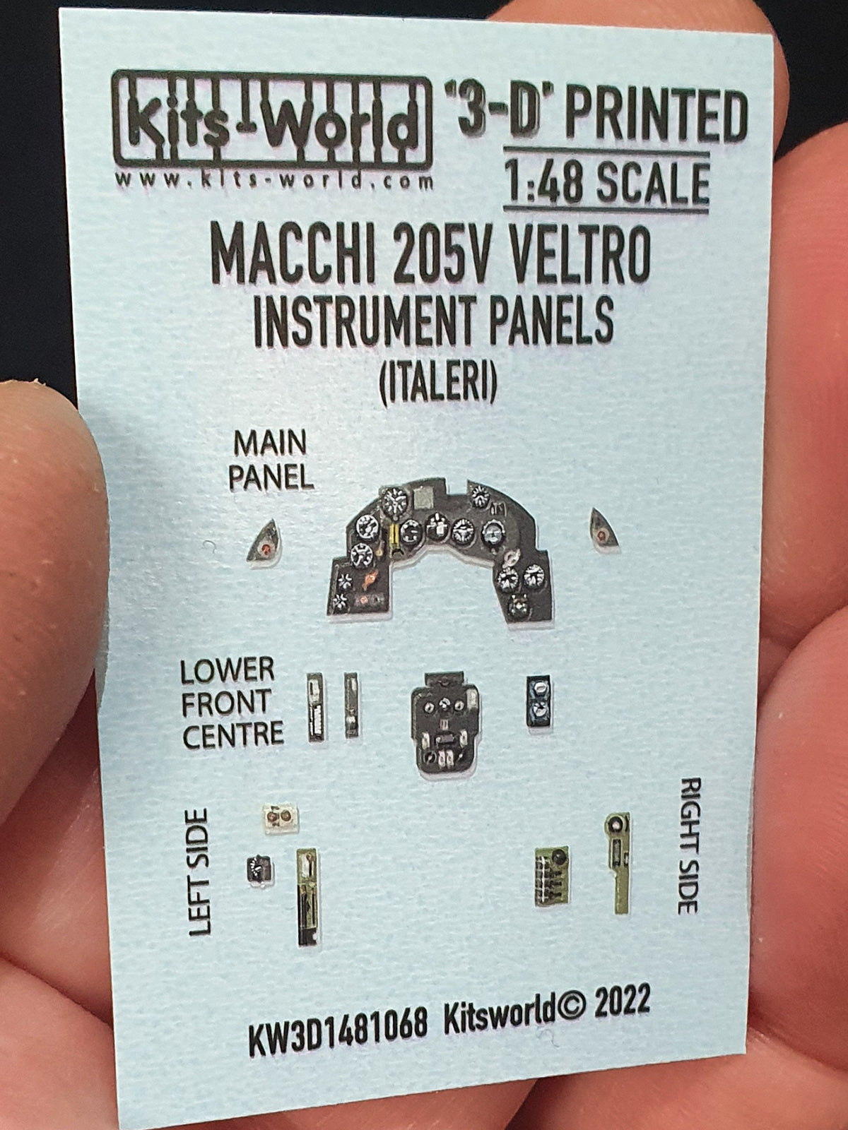 Kits-World KW3D1481068 1:48 Macchi C.205 'Veltro' 3D cockpit interior items
