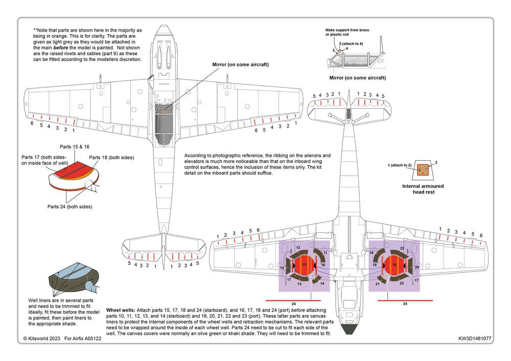 Kits-World KW3D1481077 1:48 Messerschmitt Bf-109E-1, Bf-109E-3, Bf-109E-7