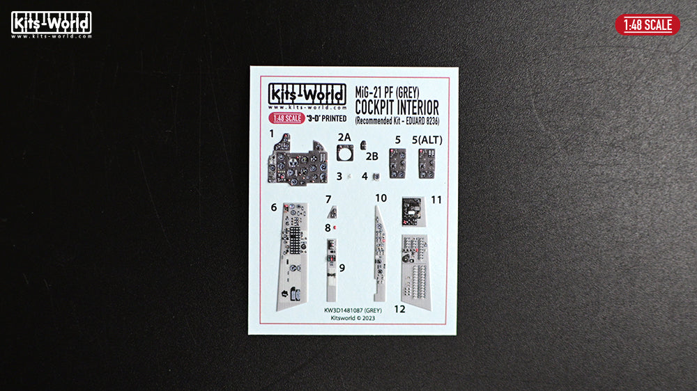 Kits-World KW3D1481089 1:48 Mikoyan MiG-21PF