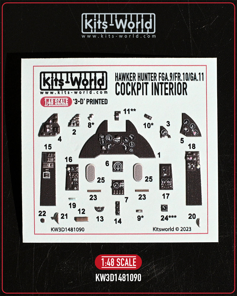 Kits-World KW3D1481090 1:48 Hawker Hunter FGA.9/FR.10/GA.11