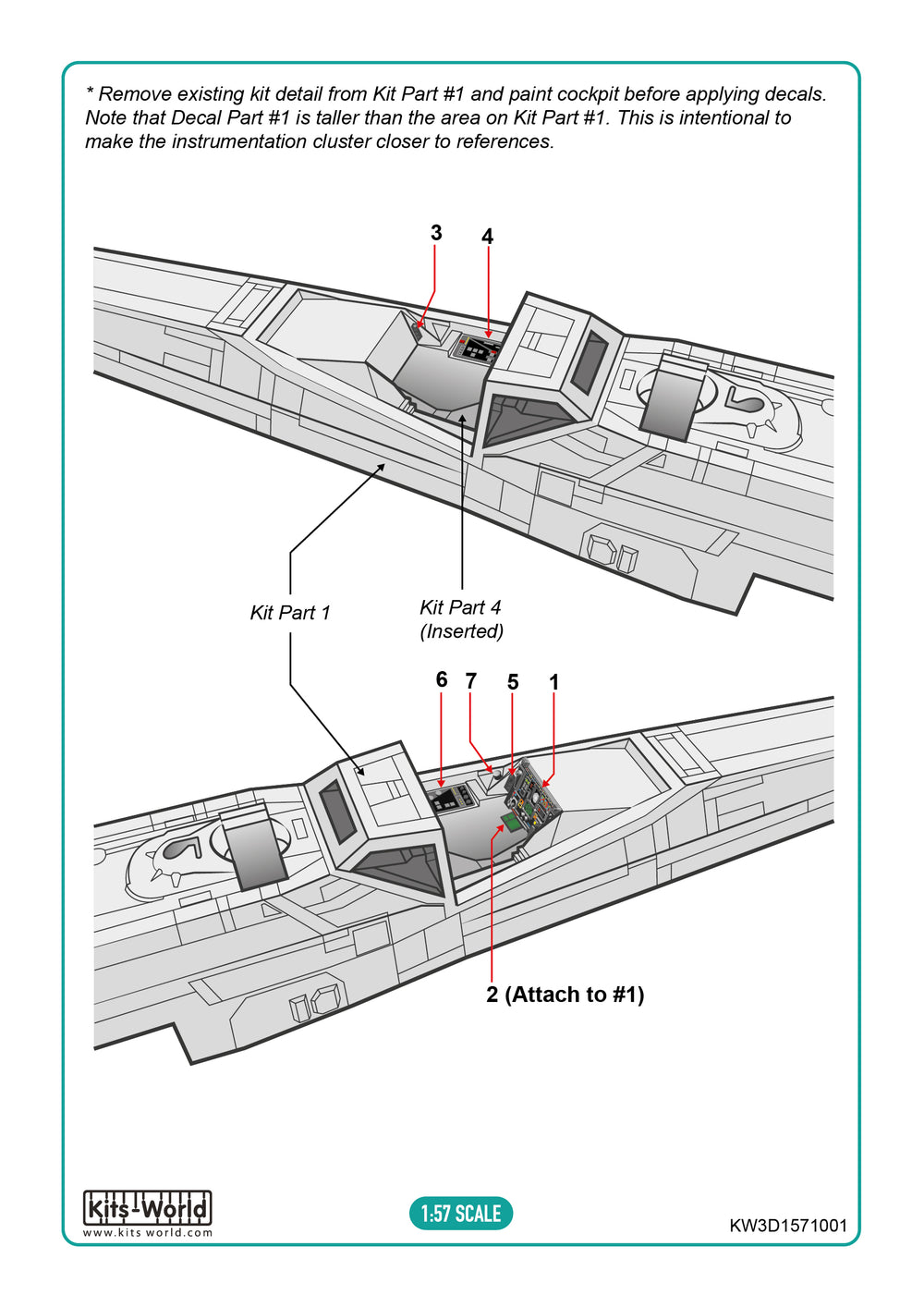 Kits-World KW3D1571001 1:57 X-Wing Fighter