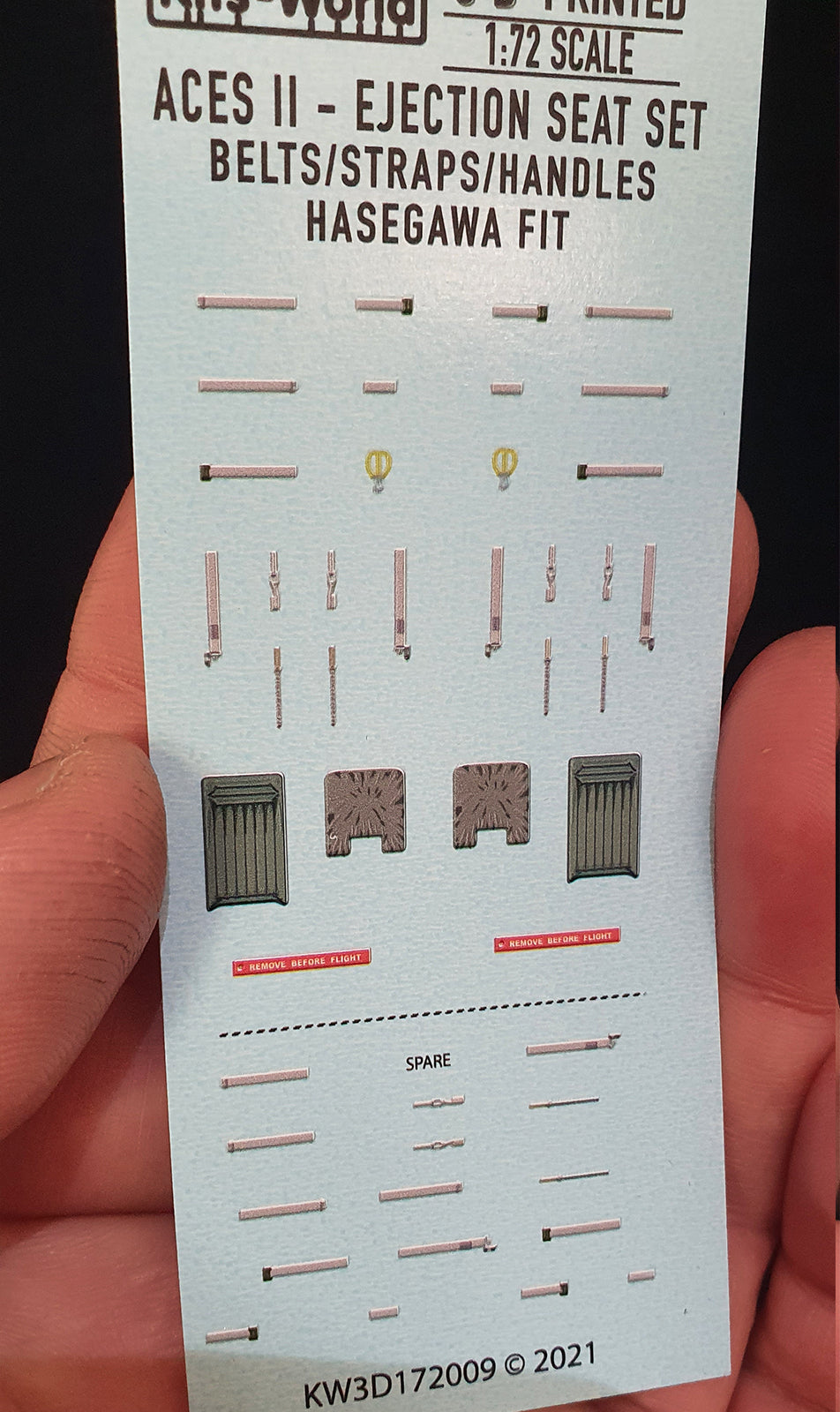Kits-World KW3D172009 1:72 Aces II Ejection seatbelts/Straps/Handles