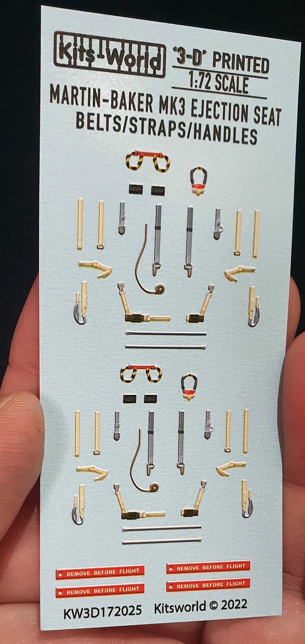 Kits-World KW3D172025 Martin-Baker Mk.3 Ejection Seat Belts 1:72