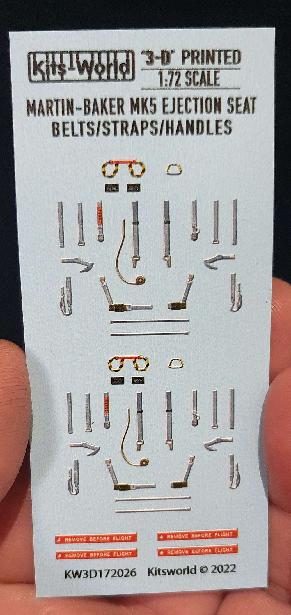 Kits-World KW3D172026 Martin-Baker Mk.5 Ejection Seat Belts 1:72