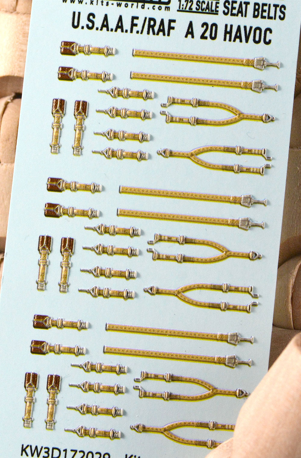 Kits-World KW3D172029 Douglas A-20/Boston 3D Seat Belt Set 1:72