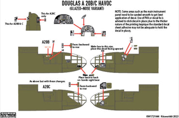 Kits-World KW3D1721044 Douglas A-20B/C Havoc 3D Interior Cockpit 1:72
