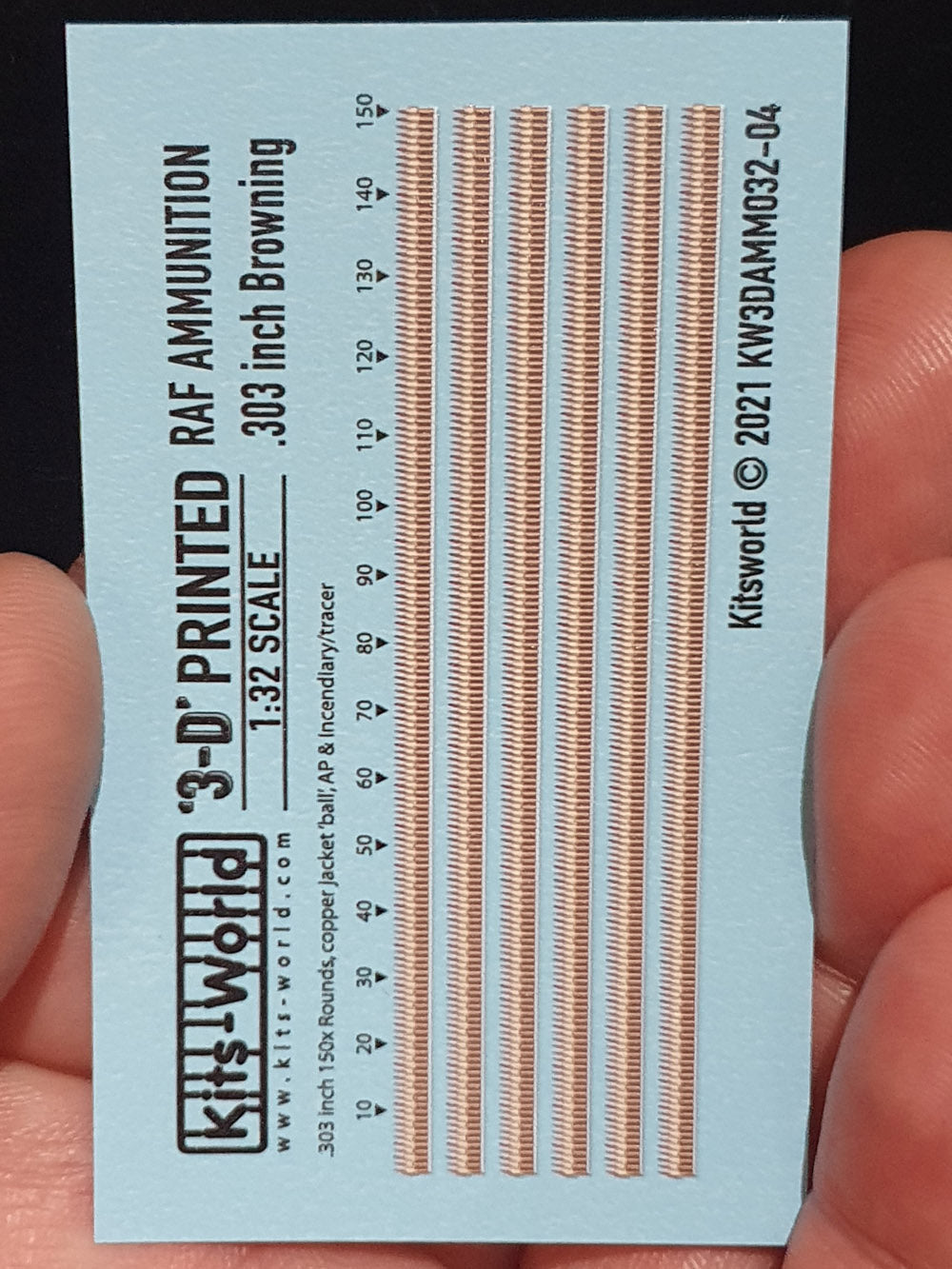 Kits-World KW3DA3204 1:32 RAF Ammunition belts .303 inch 900 rounds