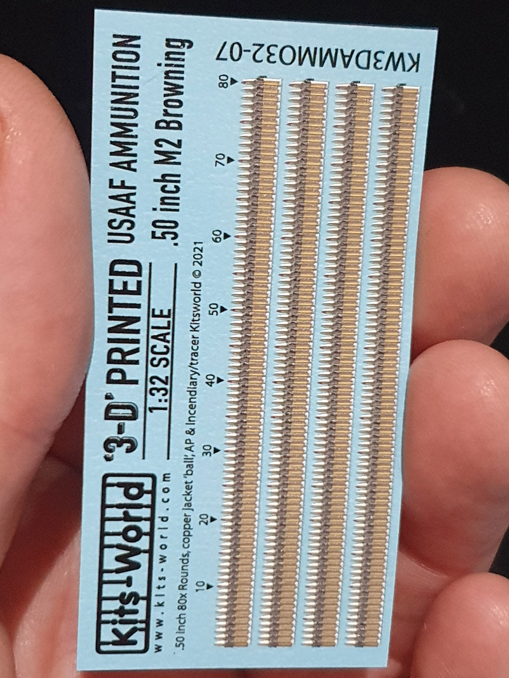 Kits-World KW3DA3207 1:32 USAAF Ammunition belts .50 inch M2 320 rounds