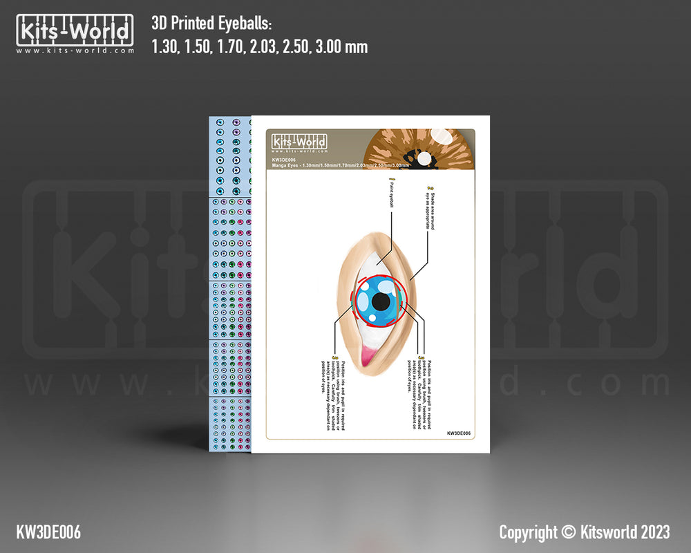 Kits-World KW3DE006 672 MANGA EYEBALLS DECALS