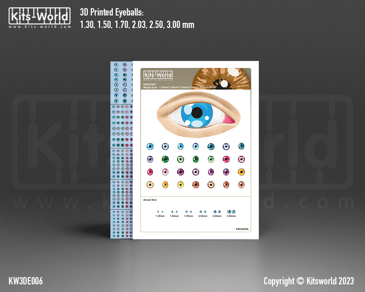 Kits-World KW3DE006 672 MANGA EYEBALLS DECALS