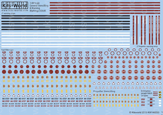 Kits-World KW148093 1:48 USAAF General Stencilling