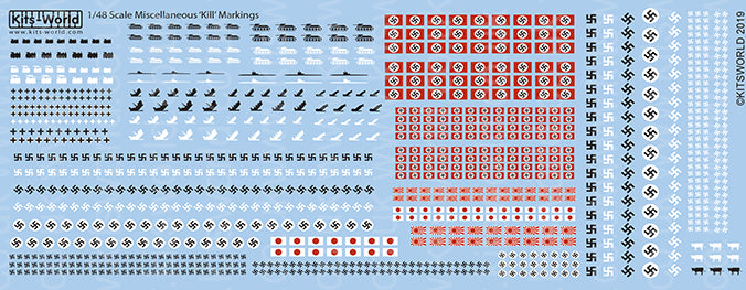 Kits-World KW148194 Various Generic 'Kill' Markings 1:48