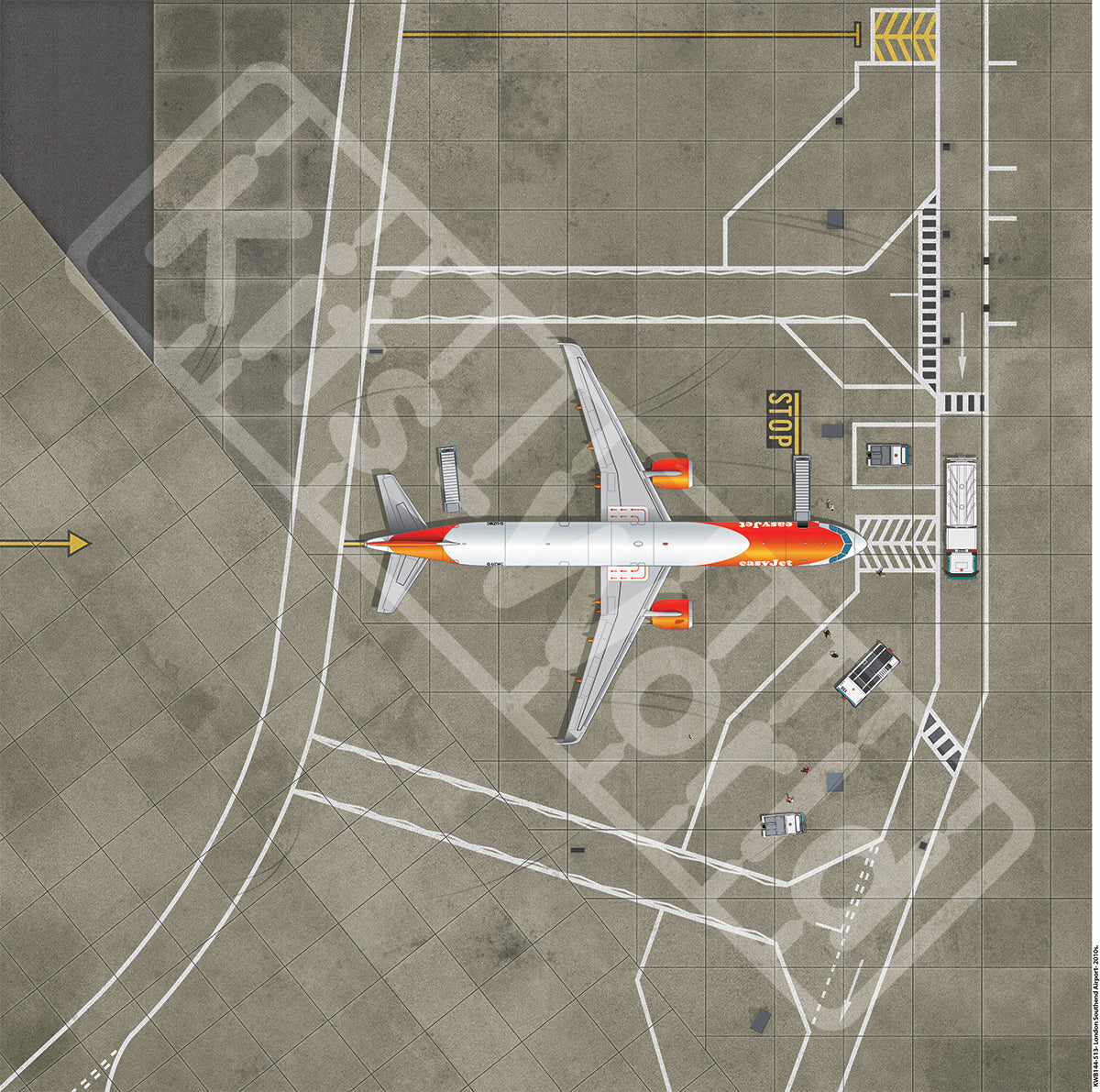 Kits-World KWB144-513 Southend Airport Display Base 675mm 1:144