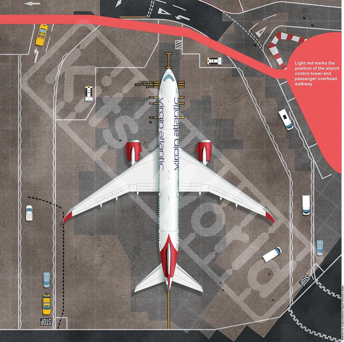 Kits-World KWB144-516 Heathrow Airport Display Base 675mm 1:144