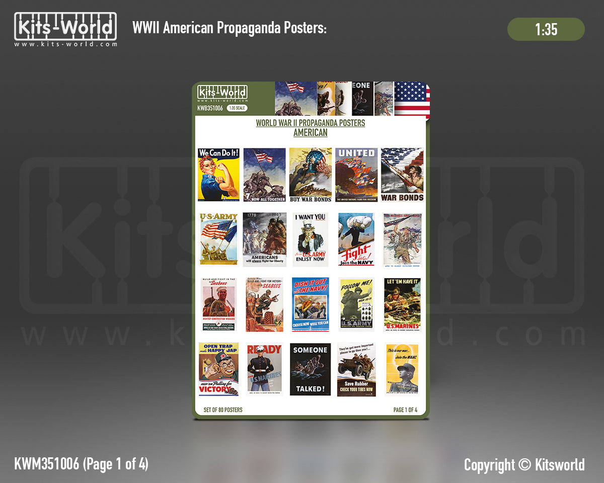 Kits-World KWB351006 1:35 WWII Propaganda Posters US/Allied