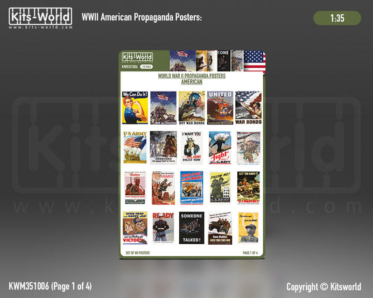 Kits-World KWB351006 1:35 WWII Propaganda Posters US/Allied